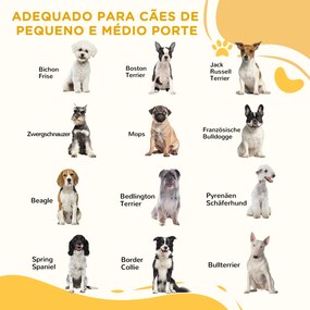 Barreira para Cães de Madeira Barreira para AnimaisDobrável de 3 Painéis com 1 Porta e Pés de Apoio 155x35,5x76 cm Branco