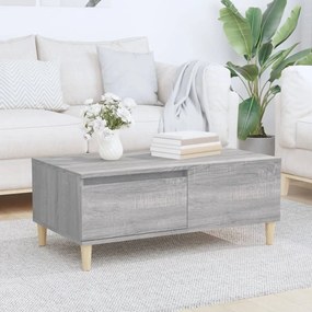 vidaXL Mesa de centro 90x50x36,5 cm derivados madeira cinzento sonoma