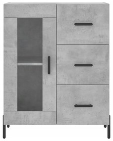 Armário alto 69,5x34x180 cm derivados de madeira cinza cimento