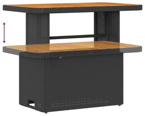 Conjunto de Sofá para Jardim vidaXL com 12 Peças e Almofadas Preto Vim
