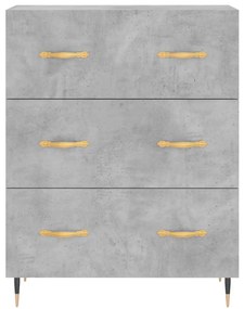 Armário alto 69,5x34x180 cm derivados de madeira cinza cimento