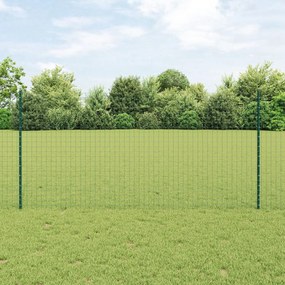 Postes de Cerca 44 pcs U-Channel Verde 160 cm Aço