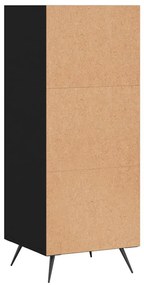 Armário de prateleiras 34,5x32,5x90 cm derivados madeira preto