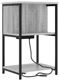 Armário de Cabeceira 2 pcs Sonoma cinzento 38 x 31 x 61 cm