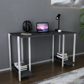 Secretária Academy – Branco e Antracite – 125,2x60x73,8 cm