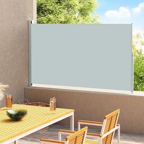 Toldo lateral retrátil para pátio 180x300 cm cinzento