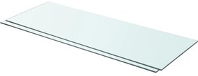 Prateleiras 2 pcs 80x30 cm vidro transparente