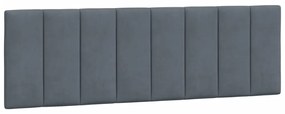 Estrutura de cama sem colchão 160x200 cm veludo cinzento-escuro