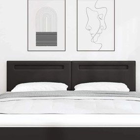 Cabeceira vidaXL Design Simples Preto 180 cm Couro Sintético
