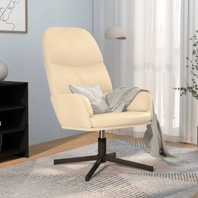 vidaXL Poltrona de descanso couro artificial branco nata