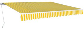 Toldo dobrável manual 400 cm amarelo/branco