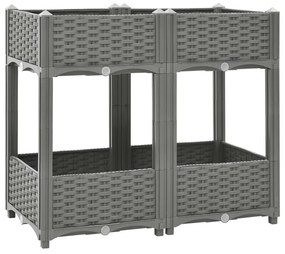 vidaXL Canteiro elevado 80x40x71 cm polipropileno
