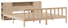 Cama com estante sem colchão 180x200 cm pinho maciço