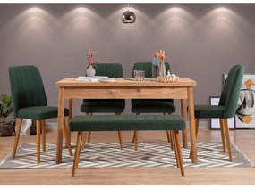 Conjunto de Mesa e Cadeiras Costa – Pinho Atlântico – Mesa: 120x77x75