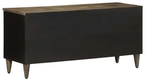 Móvel de TV 100x33x46 cm madeira de mangueira maciça preto