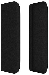 Cabeceira de cama c/ abas tecido 163x16x78/88 cm preto