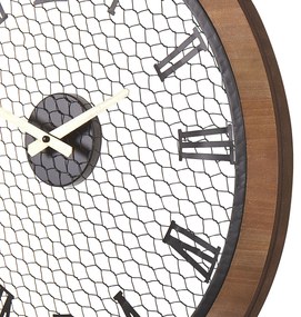 Relógio de parede castanho escuro ø 54 cm FUBEROS Beliani