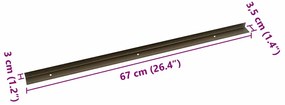 Perfis para degraus 10 pcs Castanho 67 cm Alumínio