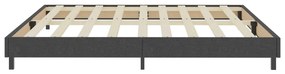 Cama boxspring 200x200 cm tecido cinzento