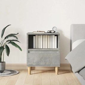 vidaXL Mesa de cabeceira 40x35x50 cm cinza cimento