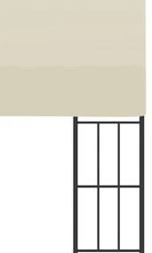 Gazebo de montagem na parede 3x6 m tecido creme