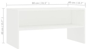 Móvel de TV 80x40x40 cm derivados de madeira branco