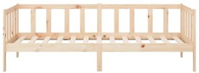 Sofá-cama sem colchão 90x190 cm madeira de pinho maciça