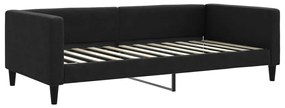 Sofá-cama com gavetão 100x200 cm tecido preto