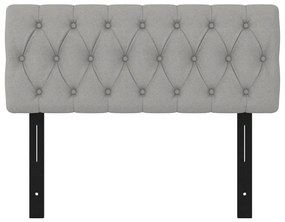 Cabeceira Cinza Claro 100x7x78/88 cm Tecido