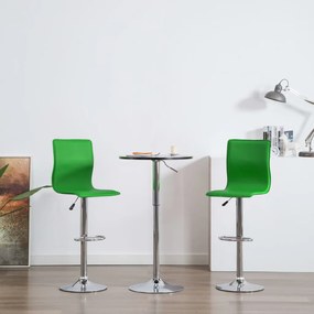 vidaXL Bancos de bar 2 pcs couro artificial verde