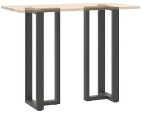 Pés para mesa de bar em forma de T, 2 peças, antracite, 50x35x(110-111