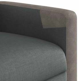 Poltrona elevatória de massagens tecido cinzento-escuro