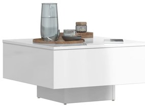 Mesa de centro derivados de madeira branco brilhante