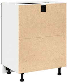 Armário de Fundo Preto em Carvalho vidaXL - 60x46x81.5 cm Feito de Mad