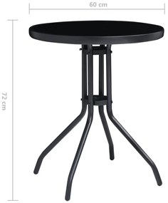 3 pcs conjunto de bistrô preto e antracite