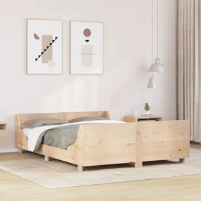 Cama sem colchão 120x190 cm madeira de pinho maciça