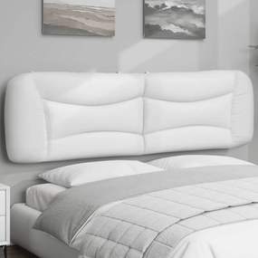 Almofadão de cabeceira 180 cm couro artificial branco