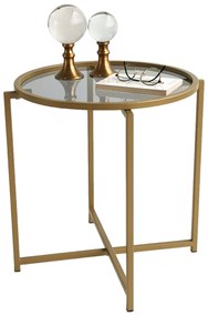 Mesa de Centro S407K – Dourado Fumado – 50x50x50 cm