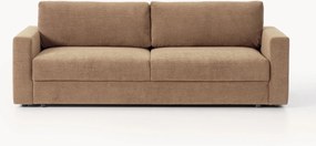 Sofá-cama em veludo com arrumação Tasha (3 lugares)