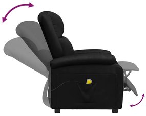 Poltrona de massagens couro artificial preto