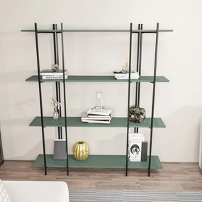Estante Moss – Verde e Preto – 160x180x29,6 cm