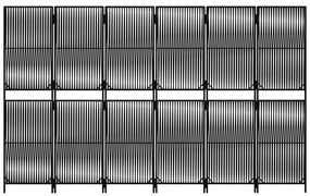 Biombo de divisão 6 painéis vime PE preto
