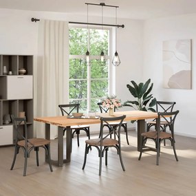 Pés de mesa de jantar em forma de T, 2 peças, preto, 60x35x(72-73) cm,