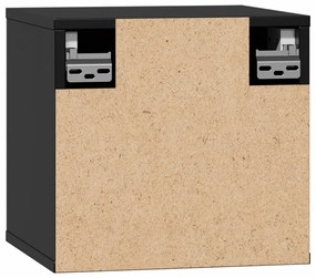 Armários de parede 2 pcs 31,5x30x30cm pinho maciço branco preto