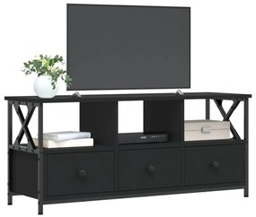 Móvel de TV 102x33x45 cm derivados de madeira e ferro preto