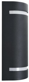 Candeeiros de parede exterior 2 pcs 35 W semicilíndrico preto