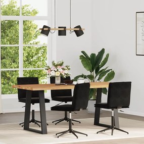 vidaXL Cadeiras de jantar 4 pcs veludo preto