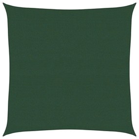 Para-sol estilo vela 160 g/m² 4x4 m PEAD verde-escuro