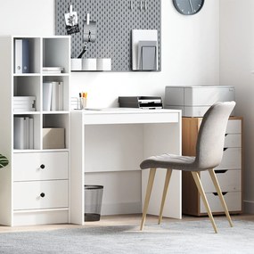 Mesa Branca 80x50x76 cm Madeira Revestida