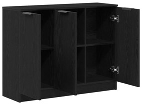 buffet vidaXL Preto Carvalho 90,5x30x70 cm Madeira Engenharia